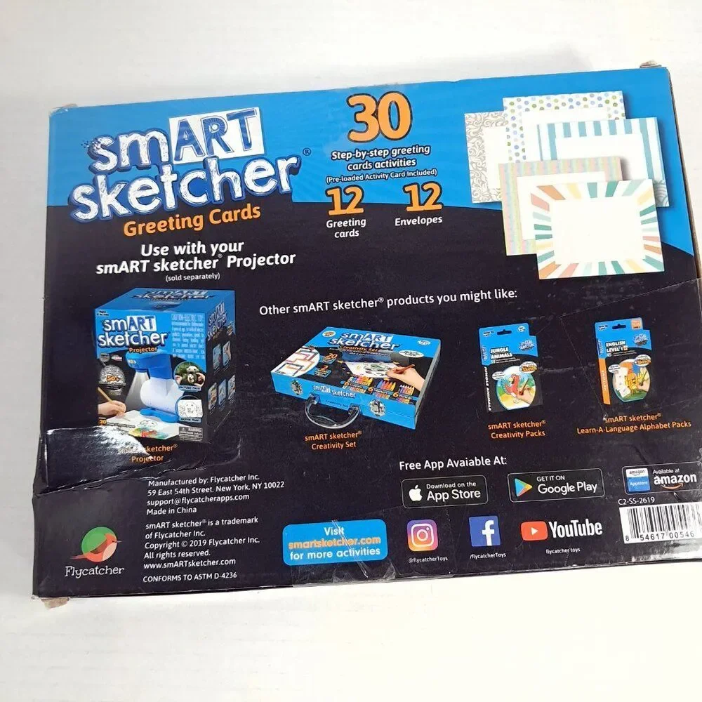 smART Sketcher Greeting Cards Set Create & Color & cartridge‎ use w/ projector